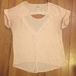 Muted Pink Cut out Top